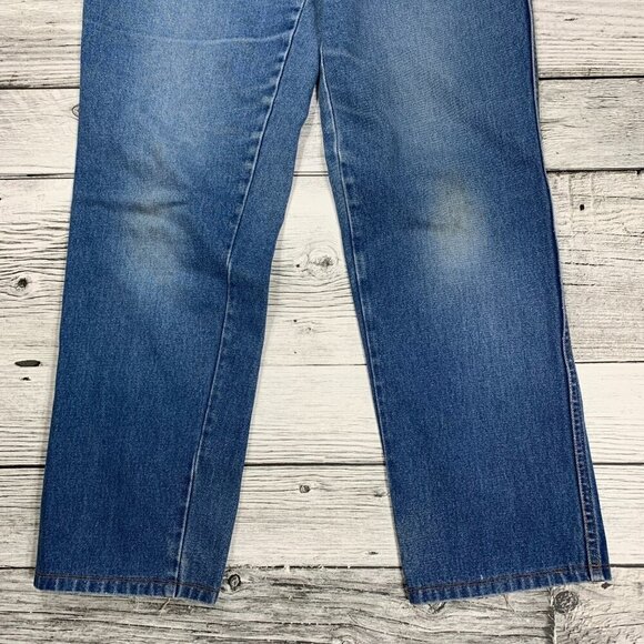 Vintage 80s 90's High Rise Mom Jeans Straight Leg Medium Wash Denim - Picture 3 of 16